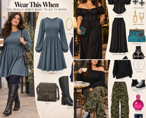 Plus Size UK Outfit Ideas & Lookbooks cover photo collage