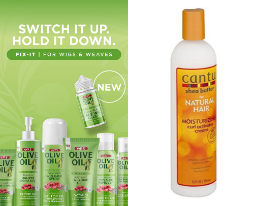 Hair care products cover photo collage