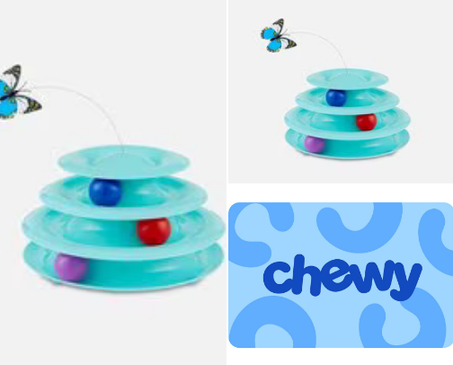 Cat toys cover photo collage