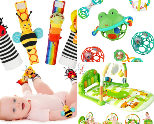 Safe toys for your baby~ cover photo collage