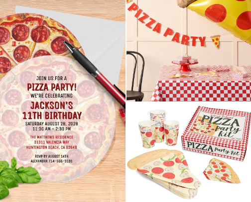 Pizza Party Time! cover photo collage