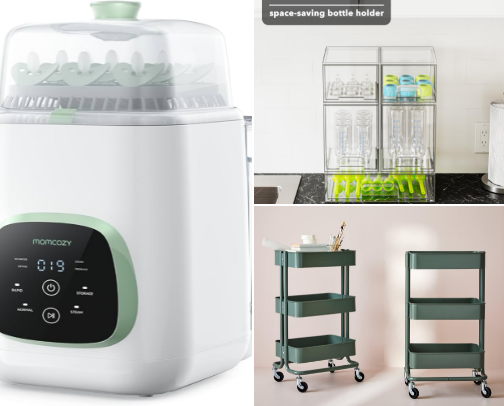 Postpartum items to add efficiency and lighten the load so you can rest and recover cover photo collage