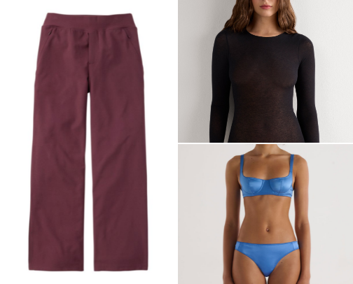 Natural fiber clothes and accessories cover photo collage