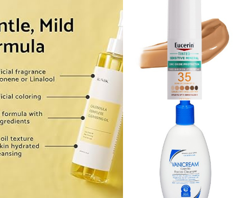 my sensitive, acne prone skin LOVES these (makeup & skincare) cover photo collage