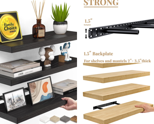 I Finally Found Floating Shelves That Actually Hold Heavy Books Without Ripping Out cover photo collage
