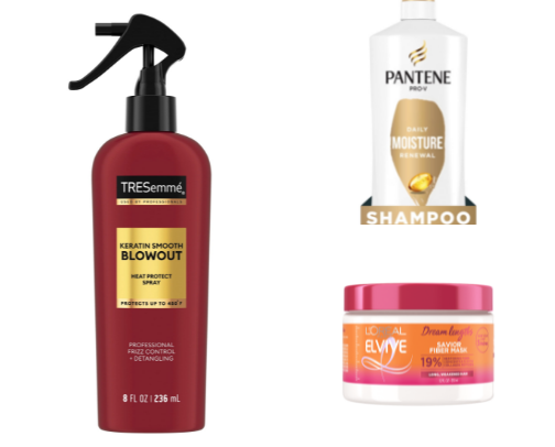 Drugstore hair care I rebuy for heat styled hair cover photo collage
