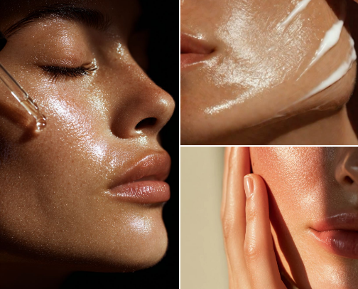 🩵Glass Skin🩵 cover photo collage
