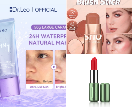 "No Make up Look"make up! cover photo collage