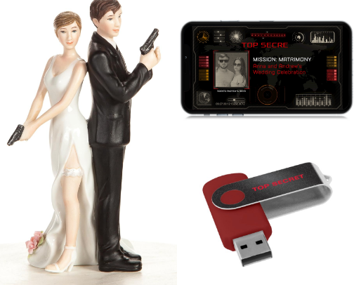 Unique Ideas for an Interactive Spy Themed Wedding cover photo collage