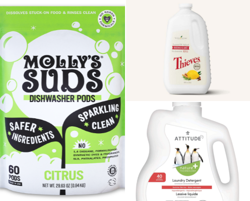 Crunchy Household Cleaning Products cover photo collage