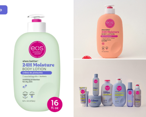 EOS Lotions cover photo collage