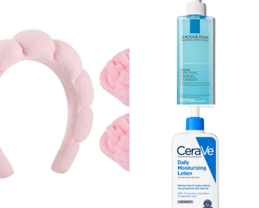 GRWM morning skincare cover photo collage