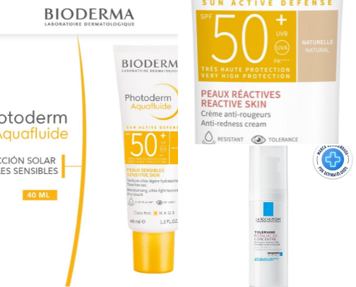 Sunscreens sensitive skin cover photo collage