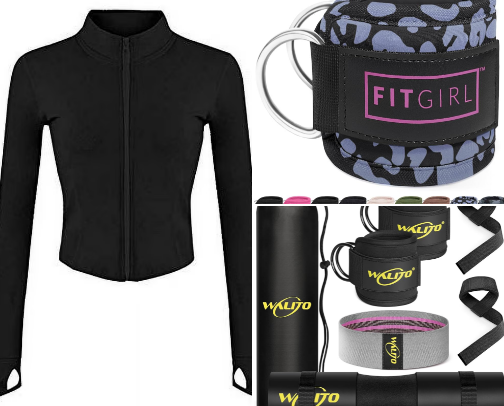 Cute Girly Gym fits cover photo collage