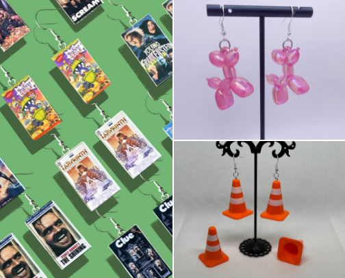 My favourite extremely random and fun earrings cover photo collage