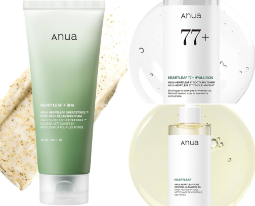 Skin and body care products cover photo collage