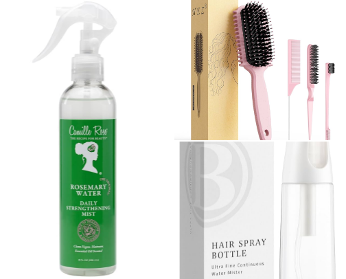 Curly hair must haves! 🌸 cover photo collage