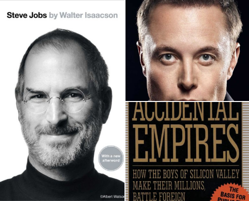 Top list of inspiring books for tech entrepreneurs cover photo collage