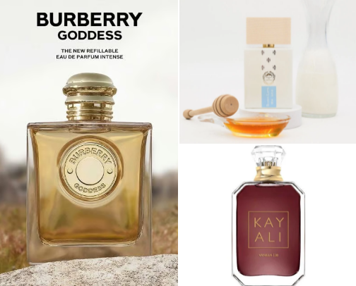 Sweet smelling perfumes cover photo collage