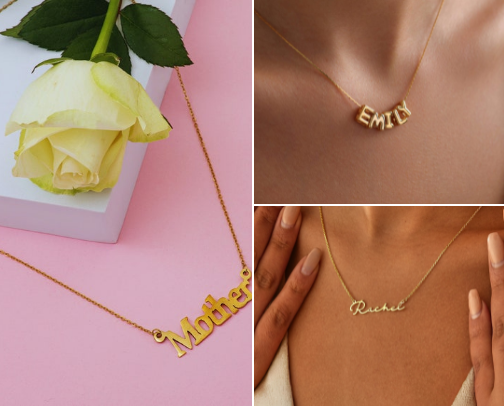 GOLD NECKLACE FOR WOMENS cover photo collage