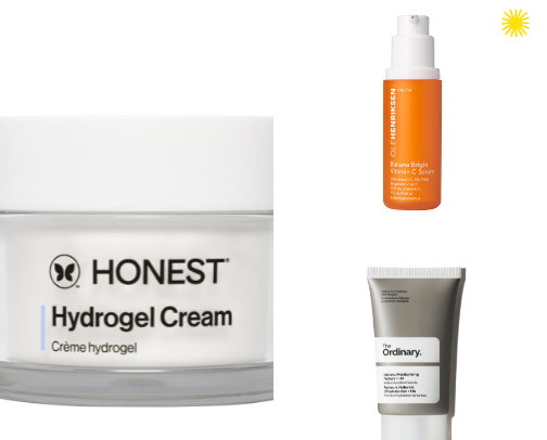 Skincare favorites postpartum cover photo collage