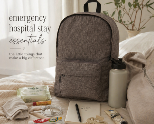 What I Keep in My Hospital Stay Bag cover photo collage