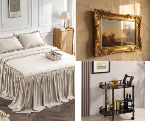 Home decor for women who prefer a little drama cover photo collage