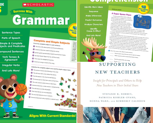 Read Now - Scholastic Success with Grammar Grade 5 Workbook Companion Language Resources for Kids cover photo collage