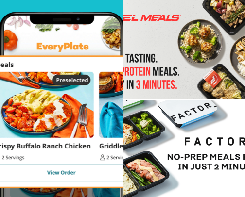 Best food delivery/ cooking subscriptions cover photo collage