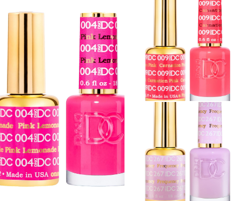 Summer DND gel polishes cover photo collage