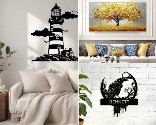 Beautiful Handmade Home Decor from Etsy cover photo collage