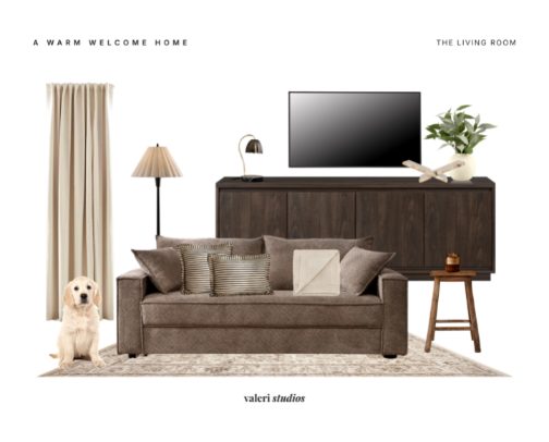 A Warm Welcome Home - The Living Room cover photo collage