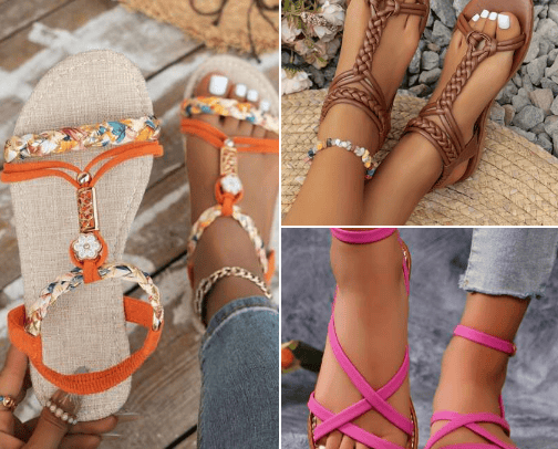 Attractive footwear cover photo collage