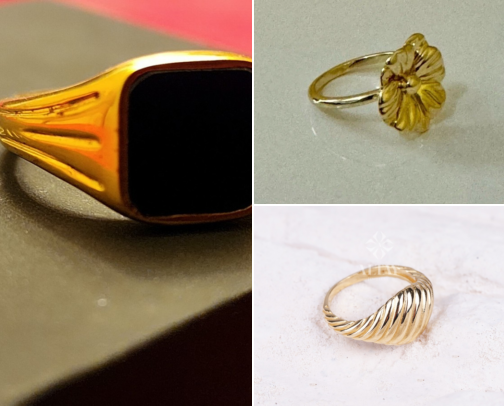 Gold Statement Rings I Wear When My Outfit Feels Too Boring cover photo collage