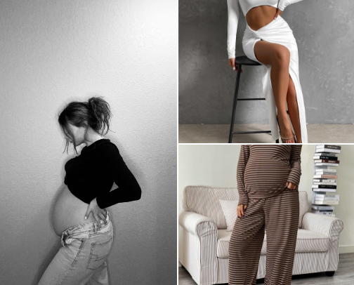 Maternity outfits cover photo collage