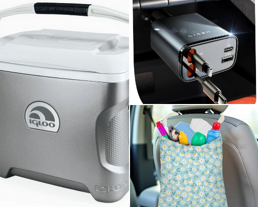 Road trip necessities cover photo collage