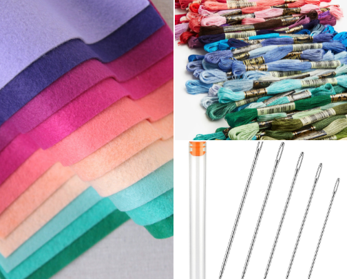 Handmade Magic: Crafting Felt Books for Little Minds cover photo collage