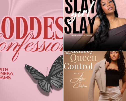 🎙️ Podcasts I Love + Shows on My Listen List cover photo collage