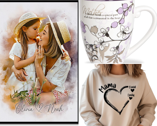 Wrapped in Love for Mom cover photo collage