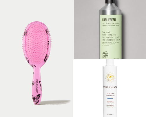 Curly hair care cover photo collage