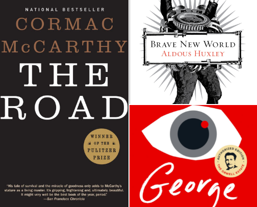 Dystopian Book Recs for the Modern Age cover photo collage