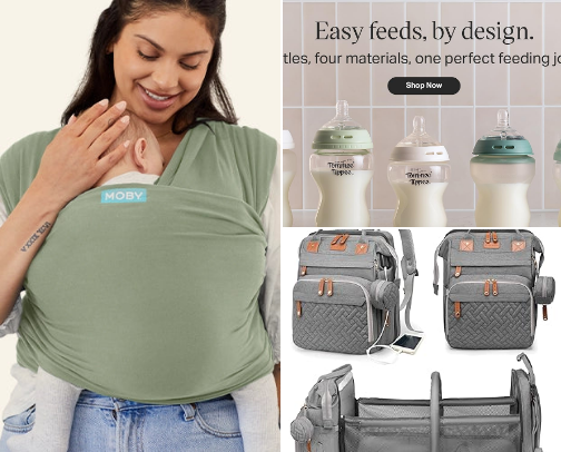 Baby shower gifts cover photo collage