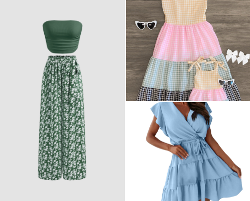 Women & girls Spring & Summer outfits cover photo collage