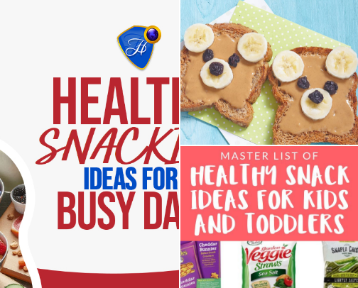 Healthy snack cover photo collage