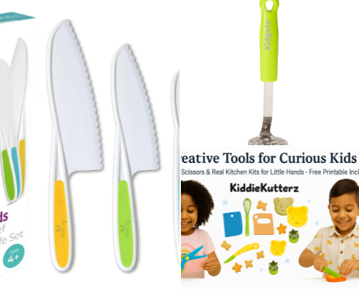 Toddler Cooking Items to Make Cooking With Toddlers Easier + Fun! cover photo collage