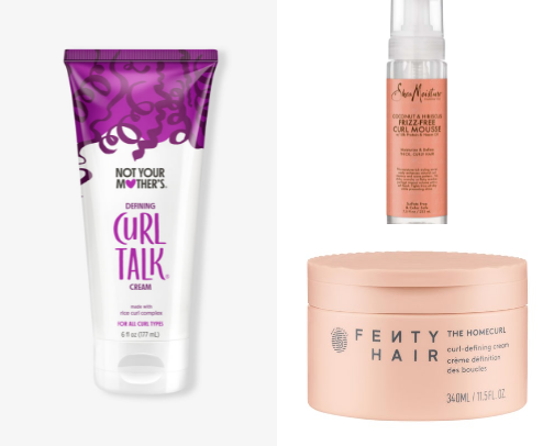 Curly hair routine essentials 🫧🥥✨🧺 cover photo collage