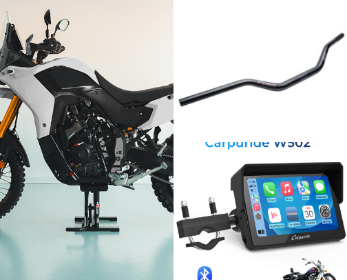 Motorcycle parts cover photo collage