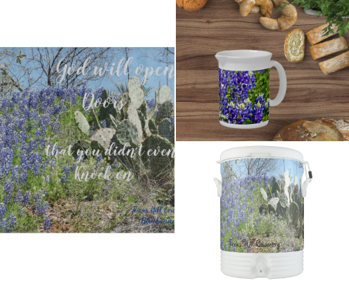 Country Bluebonnets & Wildflowers Art Designs cover photo collage