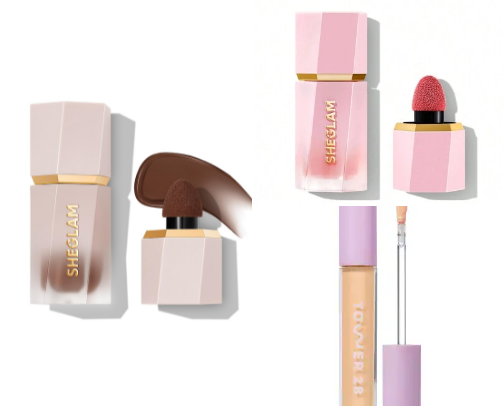 clean makeup routine💗 cover photo collage