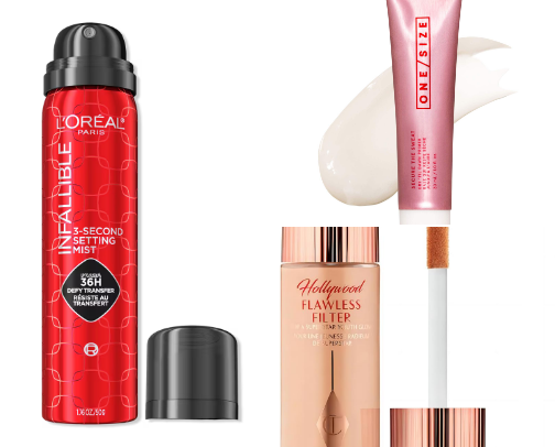 Beauty products cover photo collage